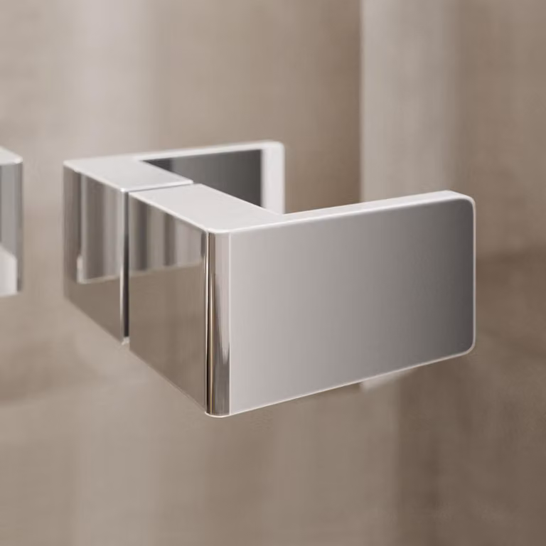 Cabina doccia Mereo, Novea, rettangolo, girevole, 70x80 cm, cromo ALU, vetro trasparente, porta L/P e parte fissa - CK11903Z