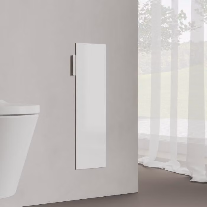 Modulo WC a incasso Kronenbach, design a cubo, 60 cm, con frontale in vetro, apertura a destra