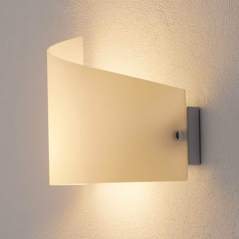 Fabas Luce Applique da parete MOA, dimmerabile, Bianco / Opale, Soggiorno / Sala da pranzo, Metallo, Moderno, Applique