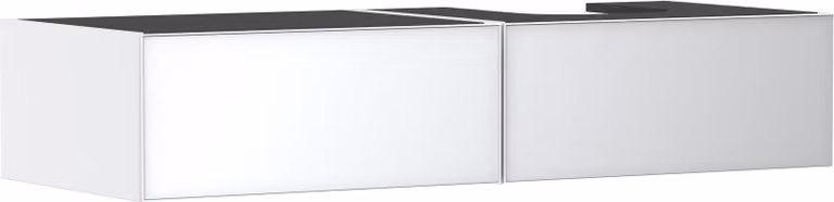 hansgrohe Xevolos E meuble sous lavabo, 2 tiroirs, 1 découpe à droite, 1370x550x275mm, pour console avec vasque à poser, 54322320, 54322320