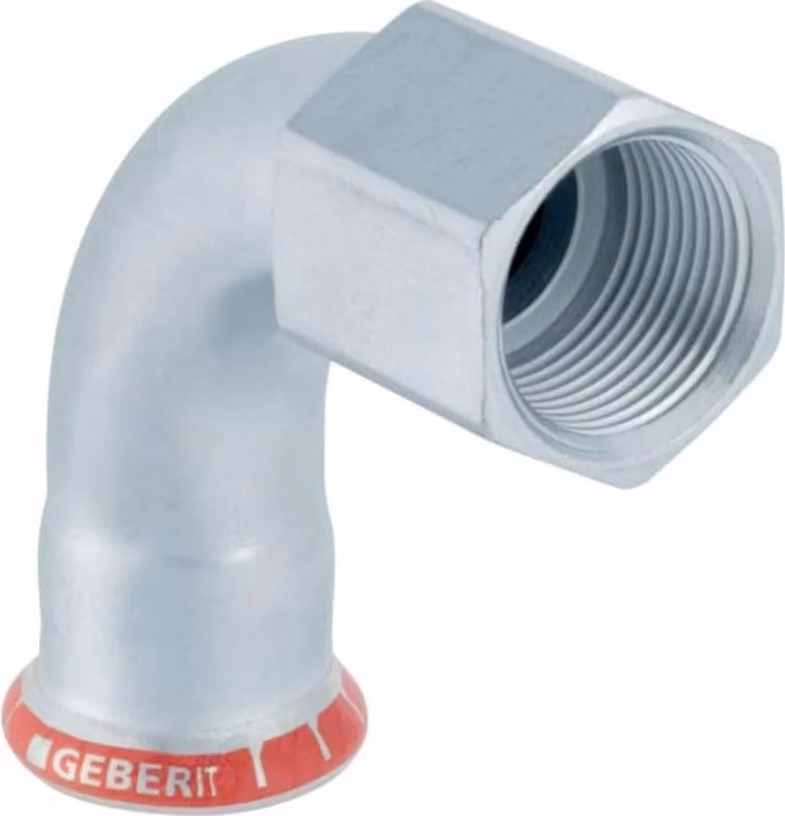 Geberit curva di transizione Mapress Acciaio al carbonio d 54xR 2, 90G, m IG, esterno zincato