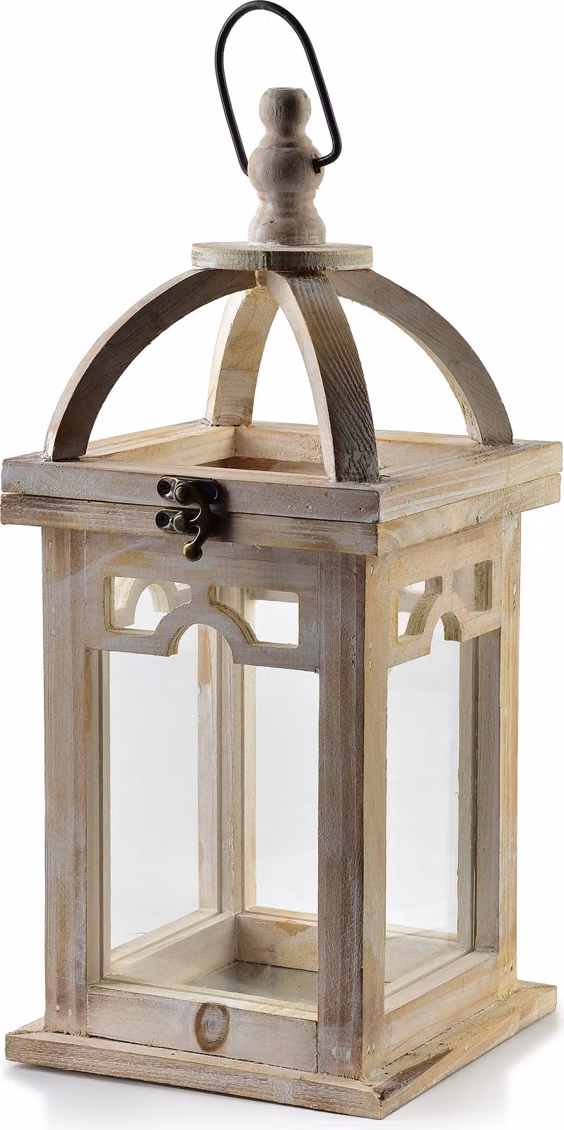 Lanterna in legno Lokke LOKKE 16x16x26 cm Naturale 1 pz.