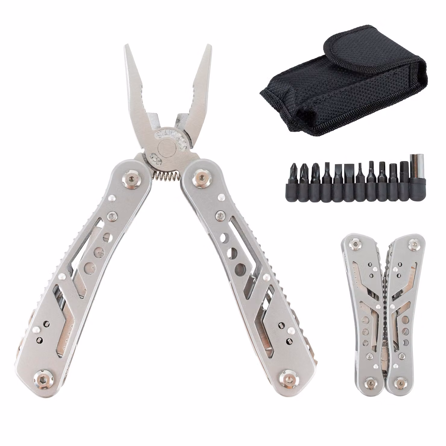 Multitool Lama da sega Coltello in acciaio inossidabile Pinza Set di punte Cacciavite Campeggio Outdoor 24 in 1