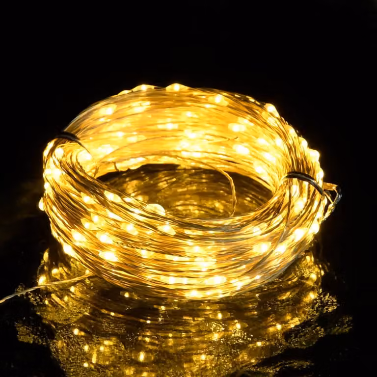 Stringa LED con 300 Luci LED Bianco Caldo 30 m PVC