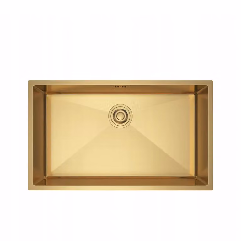Lavello QLS SANTA in acciaio inox sottotop 74x44 cm + sifone GOLD 11221