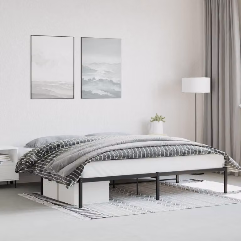 vidaXL Giroletto in Metallo Nero 200x200 cm