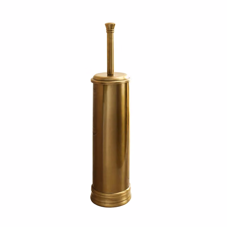 Scopino WC con ciuffo in setole d'appoggio in acciaio inox e Cromall 7533 Gedy serie ROMANCE Bronzo