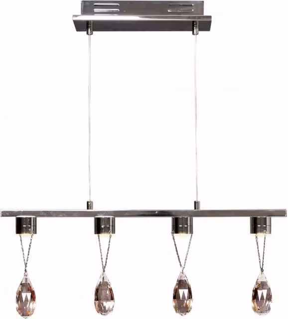 Lampadario LED sospeso Candellux Prisma in metallo e cristallo cromato e argento