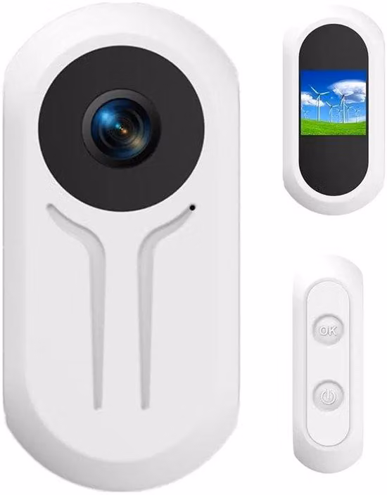 Mini videocamera d'azione con display Full HD, videocamera magnetica, videocamera portatile da dito, batteria a lunga durata, ideale per attività all'aperto, animali domestici e viaggi.