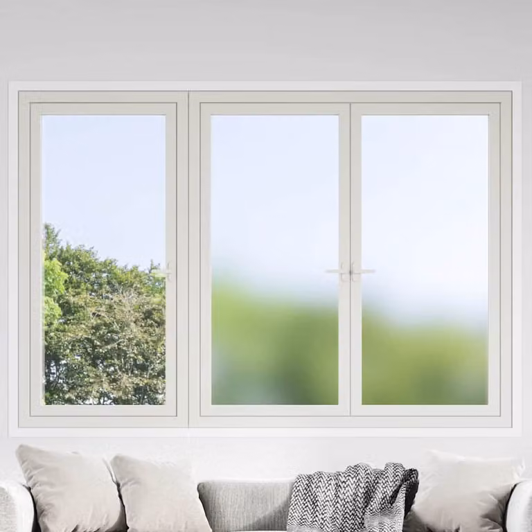 Set di 3 pellicole statiche smerigliate grigie in PVC vidaXL