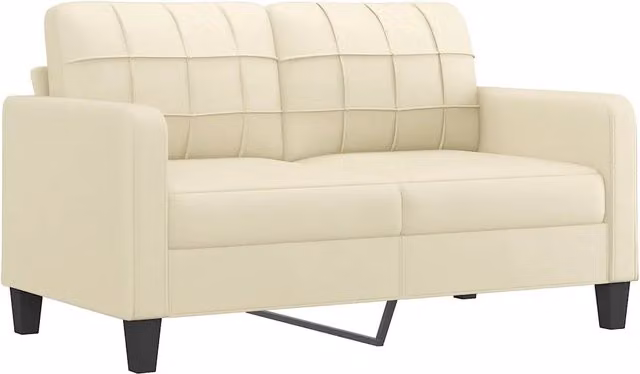 Divano | Divano da soggiorno | Sofa a 2 Posti Crema 140 cm in Similpelle