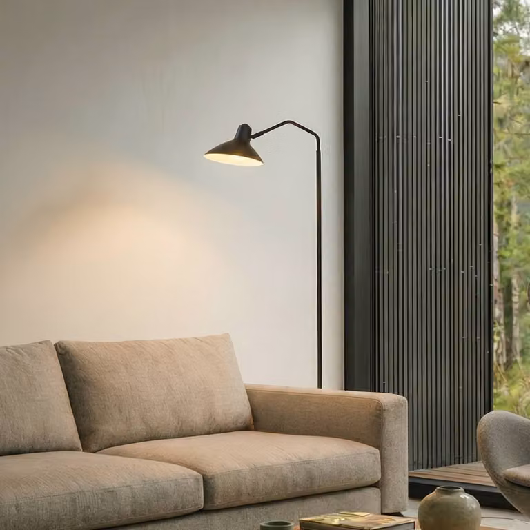 Lampada da terra Adrik Lindby, Nero, Soggiorno / Sala da pranzo, Metallo, Moderno, Lampada da terra