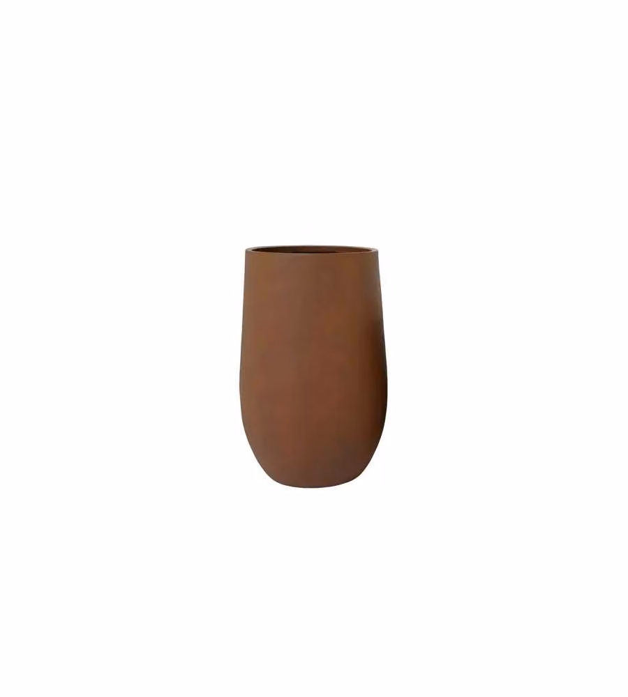 Vaso Tyler per Piante Rotondo Verde Antico Ø48 cm 75 cm Fibra Clayp