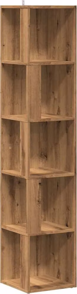 Mobile Angolare Rovere Artigianale 33x33x165 cm in Truciolato