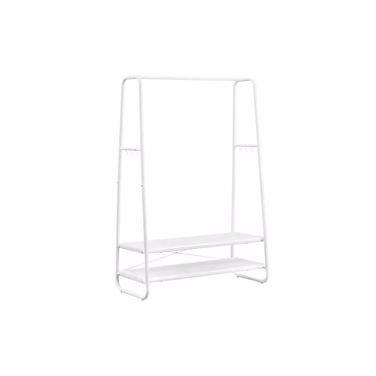 VASAGLE Stand Appendiabiti da Terra, Bianco Nuvola + Bianco Opaco / 100l cm