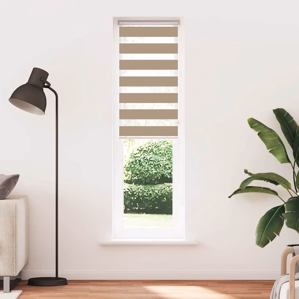 vidaXL Tenda a Rullo Zebra Larghezza Tessuto 55,9 cm Poliestere