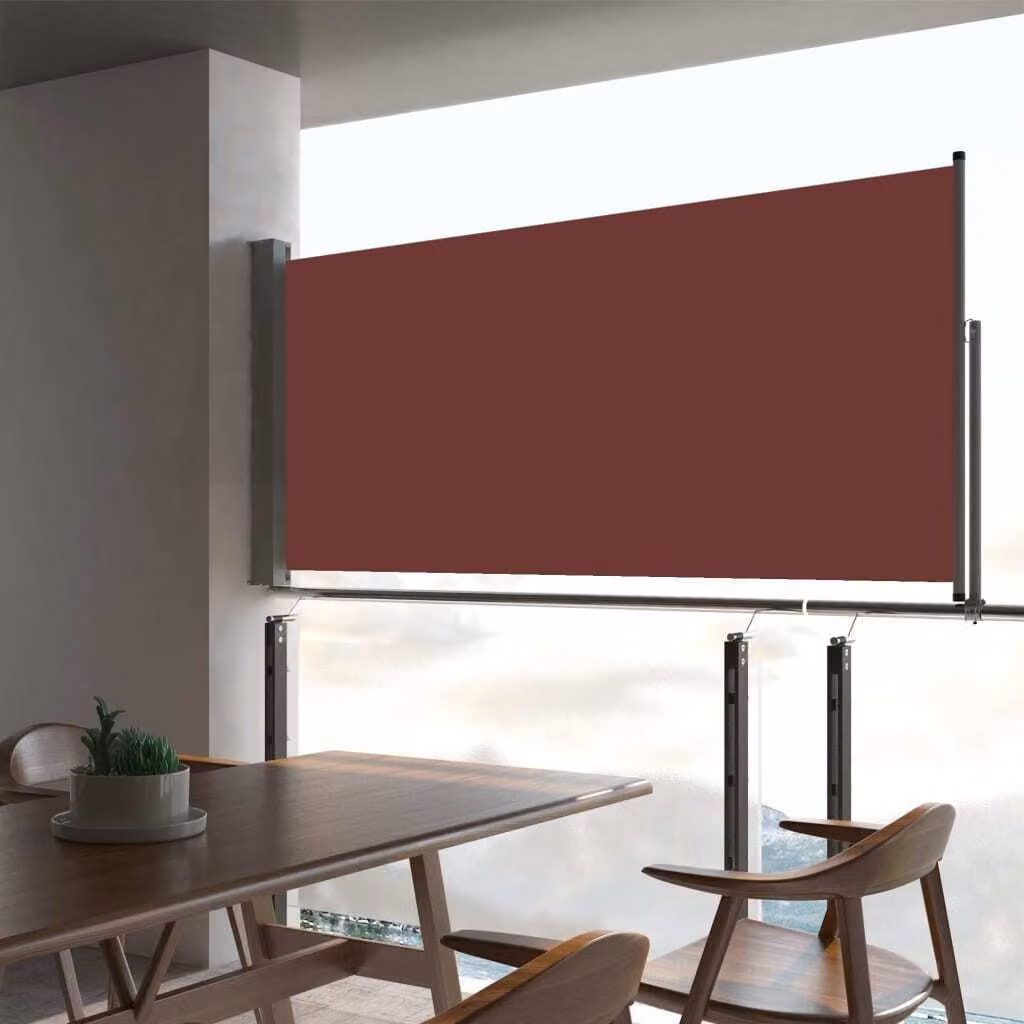 Maison Exclusive - Tenda da sole laterale estensibile, 60x300 cm, color marrone