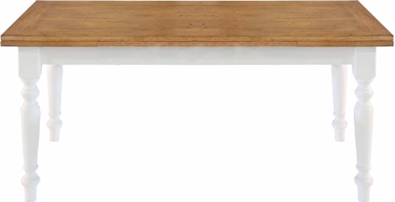 Milani Home - tavolo da pranzo allungabile 160-200-240 x 85 cm, rovere chiaro e bianco, legno