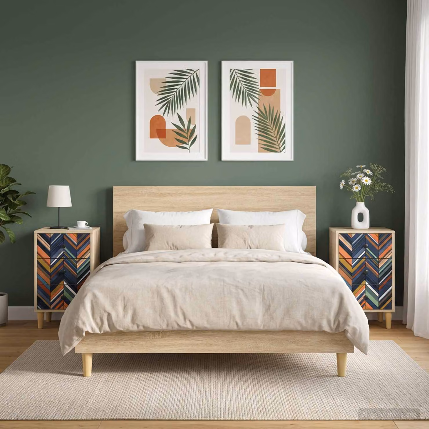 Set di 2 Armadi da Notte vidaXL OMMEN in Rovere Sonoma, L 36 cm x P 33 cm x H 60 cm
