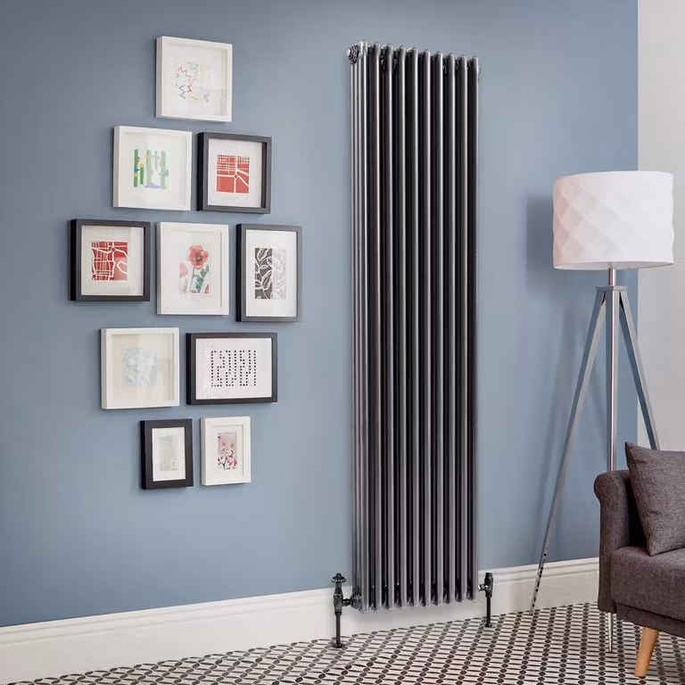 Radiatore Verticale a Tripla Colonna Tradizionale Peltro - 1800mm x 470mm - Regent