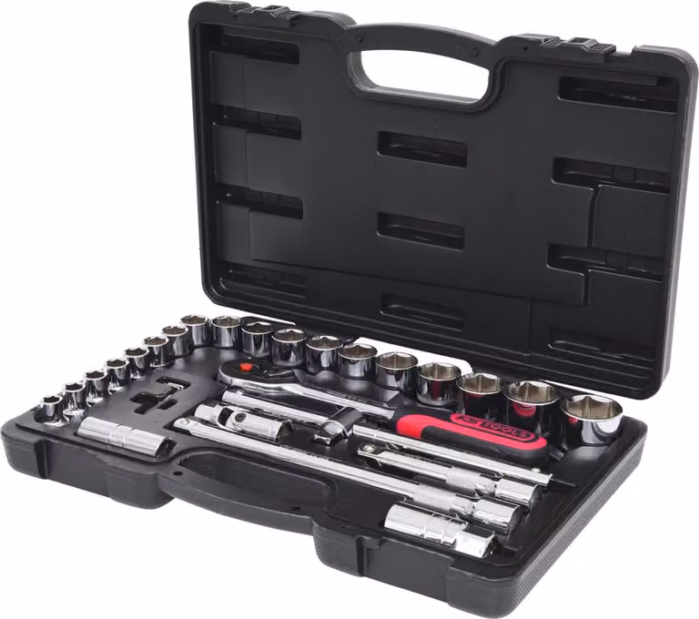 KS Tools 1/2" CHROMEplus set di chiavi a bussola, 28 pezzi