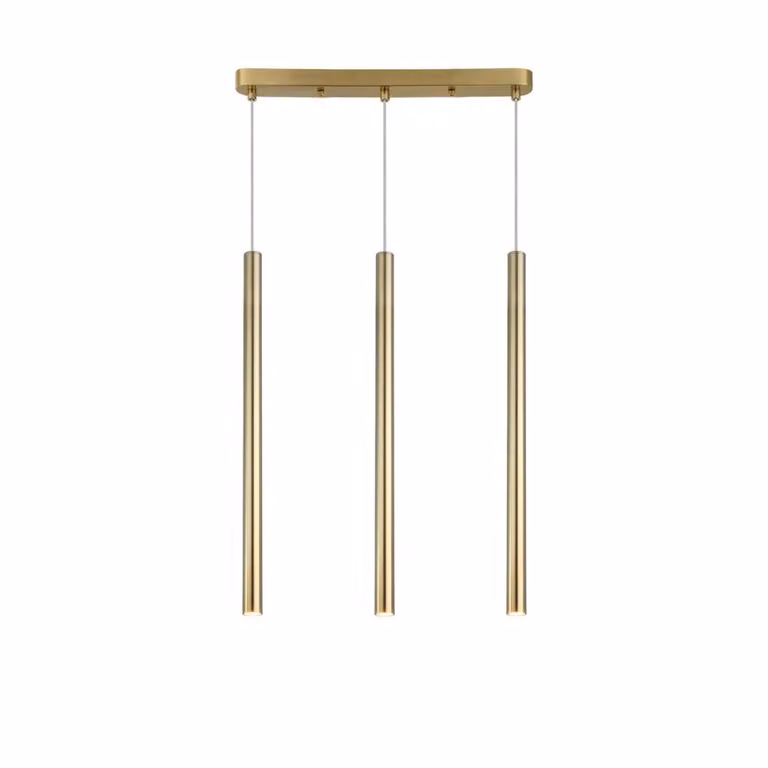 Lampada a sospensione a tre luci, attacco G9, finitura dorata, modello LP-894/3L GD, marca Light Prestige