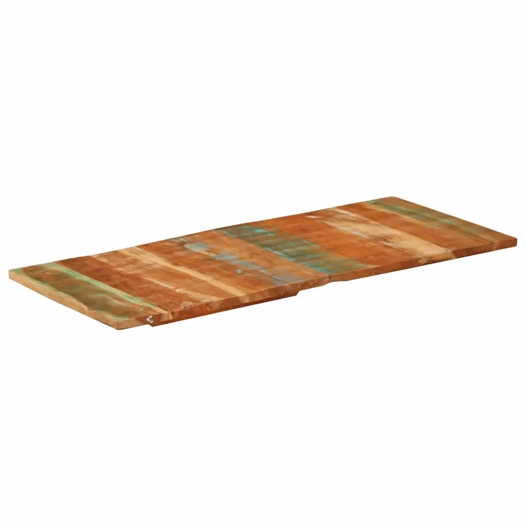 Piano Tavolo Rettangolare in Legno di Recupero Multicolore vidaXL L: 140 cm, P: 60 cm – 2