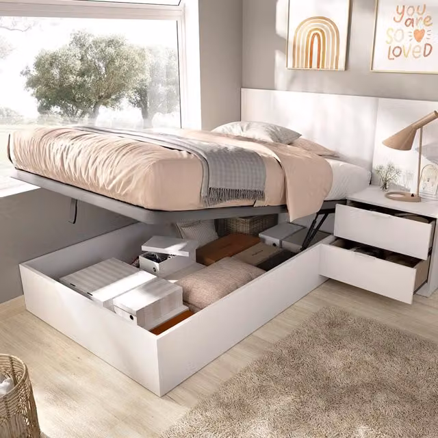 Lufkin, Letto Singolo Contenitore, Bianco