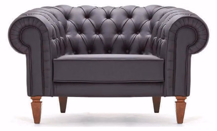 Sessel Leder Couch Polster Sitz Chesterfield 1 Sitzer Couchen Sofa