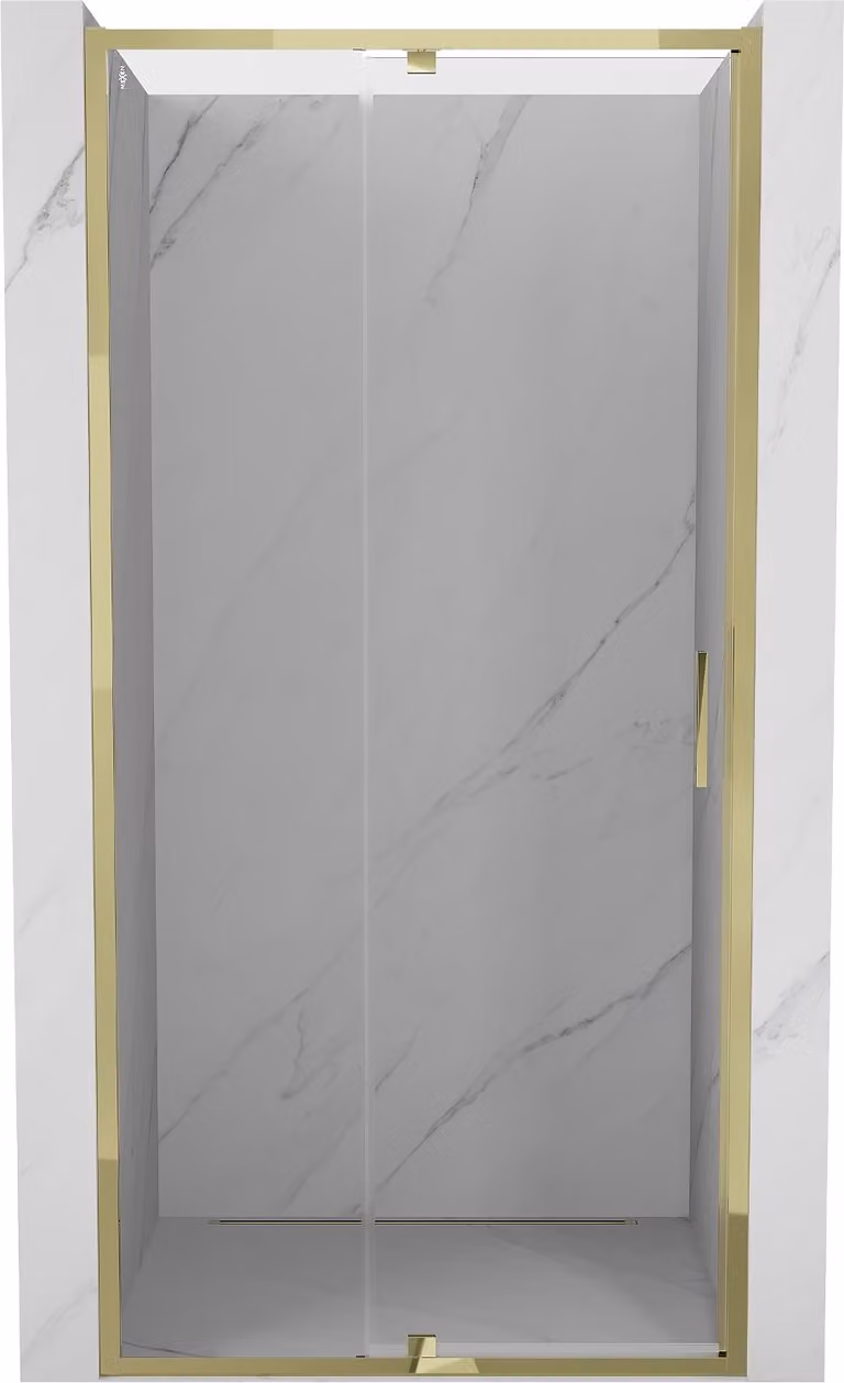 Mexen Exo porta doccia a battente 115 cm, trasparente, oro - 819-115-000-50-00
