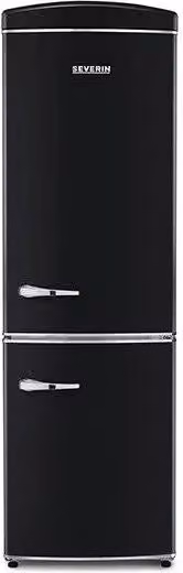 Severin RKG8998 Frigorifero Combinato da 315 L con Tecnologia Total No Frost, Classe Energetica E, Colore Nero, H 194,3 cm x L 59,7 cm x P 68,7 cm