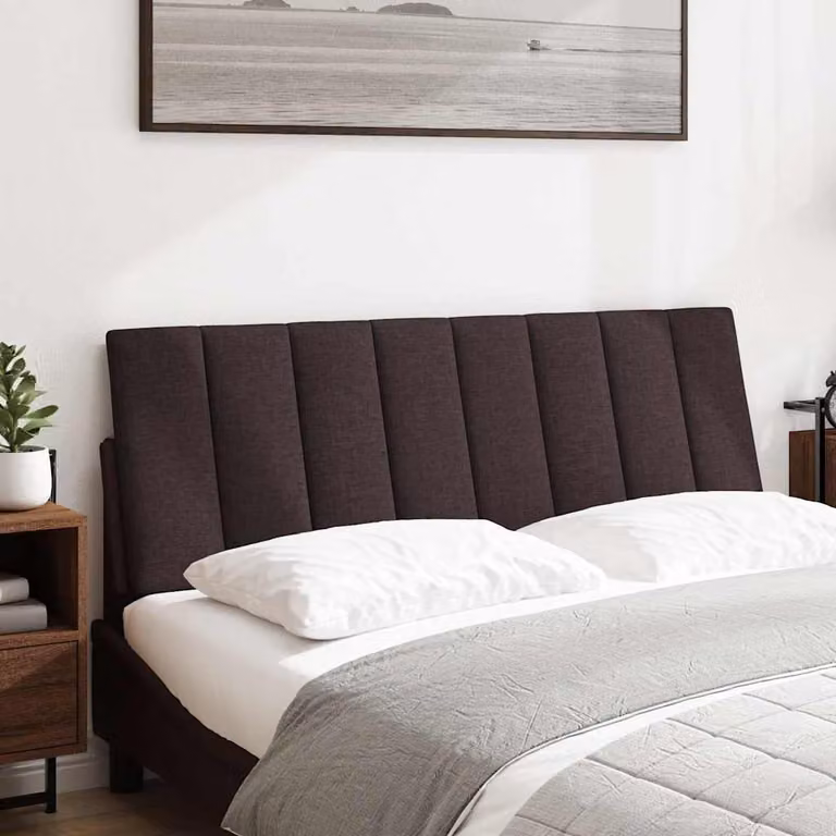 vidaXL Cuscino Testiera Hanko Marrone Scuro 120 cm in Tessuto