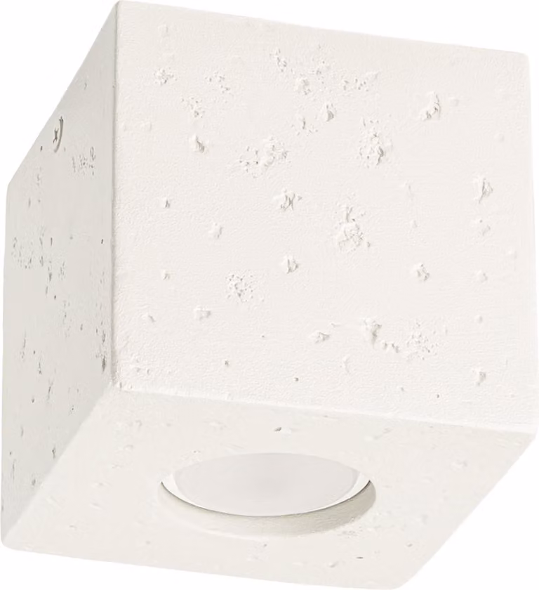 Lampada da soffitto QUAD cemento beige 1xGU10 10W calcestruzzo 10x10x10cm Sollux Lighting