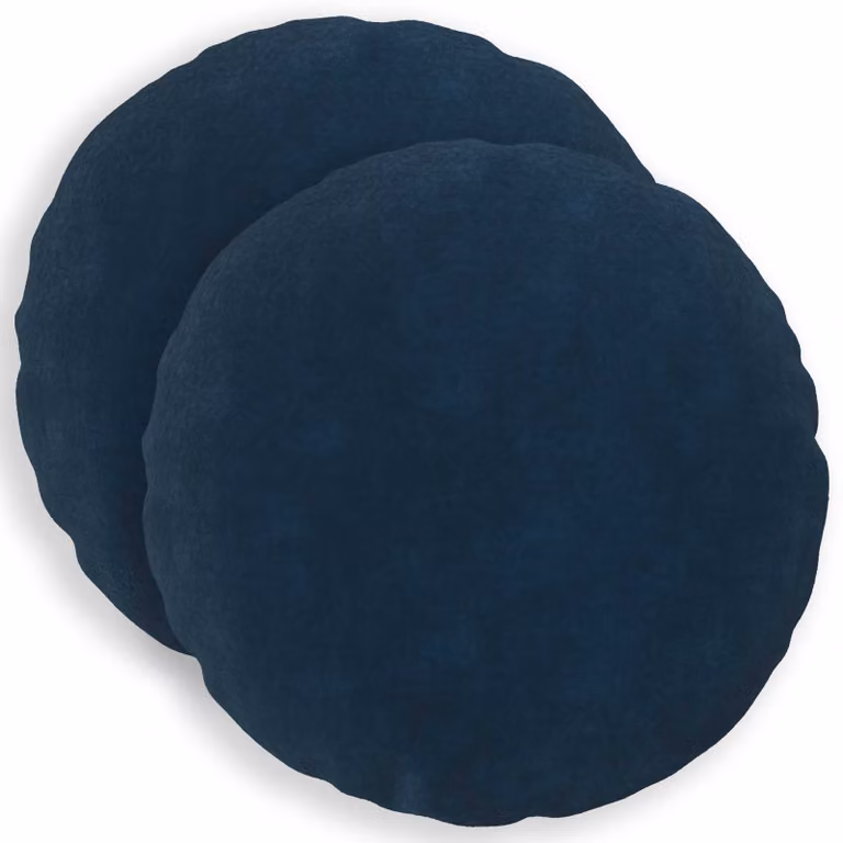 vidaXL Cuscino con cuscino HEERLEN 2 pz Blu Fleece in microfibra