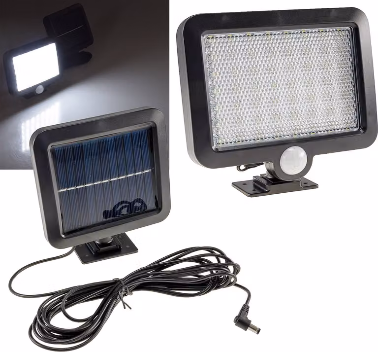 Lampada solare a LED per esterni, IP44, con rilevatore di movimento PIR