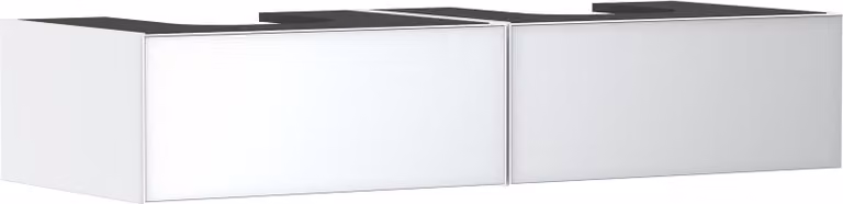 hansgrohe Xevolos E meuble sous lavabo, 2 tiroirs, 1 découpe au centre, 1370x550x275mm, pour console avec vasque à poser, 54316320, 54316320
