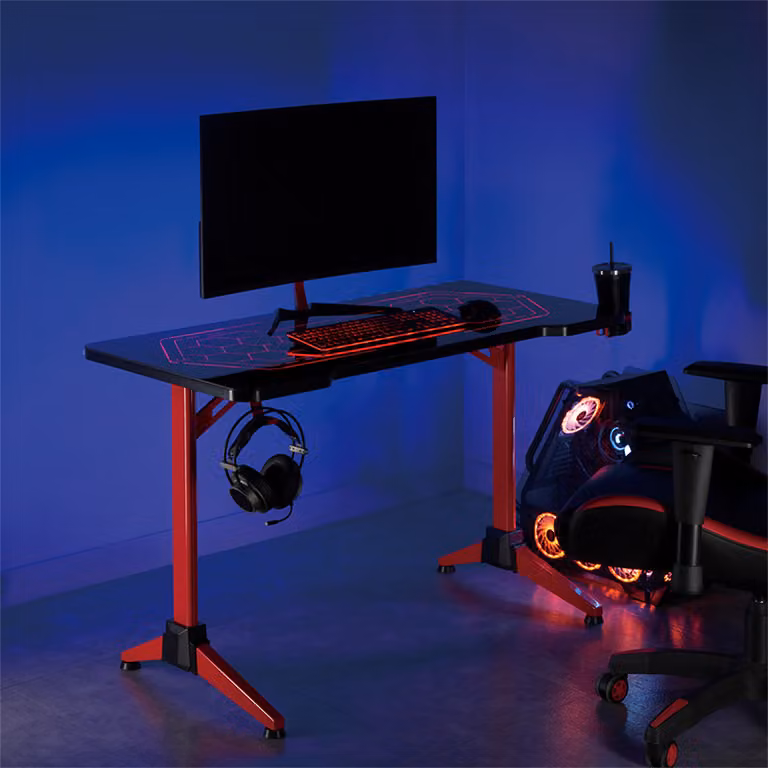 LogiLink EO0043 Scrivania da gioco LogiLink con motivo a nido d'ape geometrico
