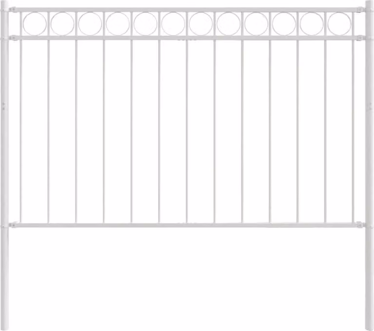 Elemento Recinzione ASSEN Bianco 170 x 150 cm Acciaio