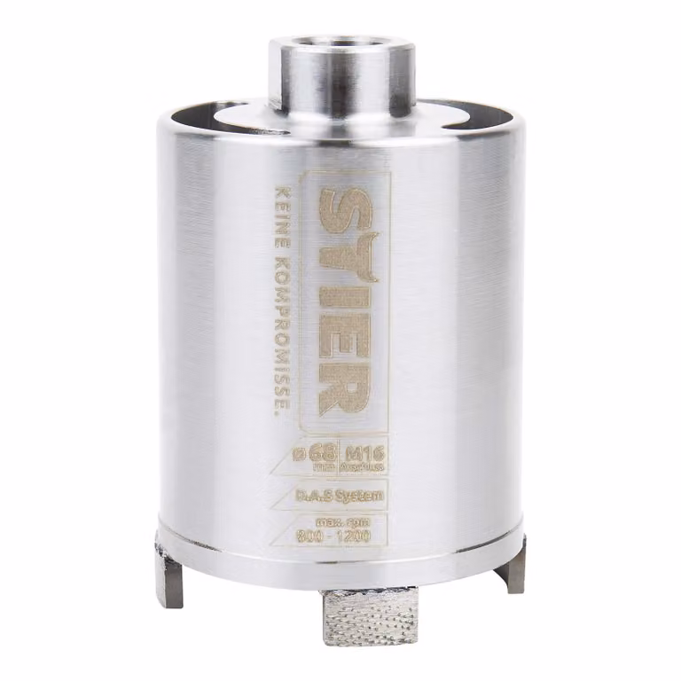 STIER premium diamante può svasare sistema DAS per l'aspirazione della polvere, punta, diametro: 68 mm, profondità della testa di foratura: 70 mm, M16, può forare, punta per prese, carotatrice