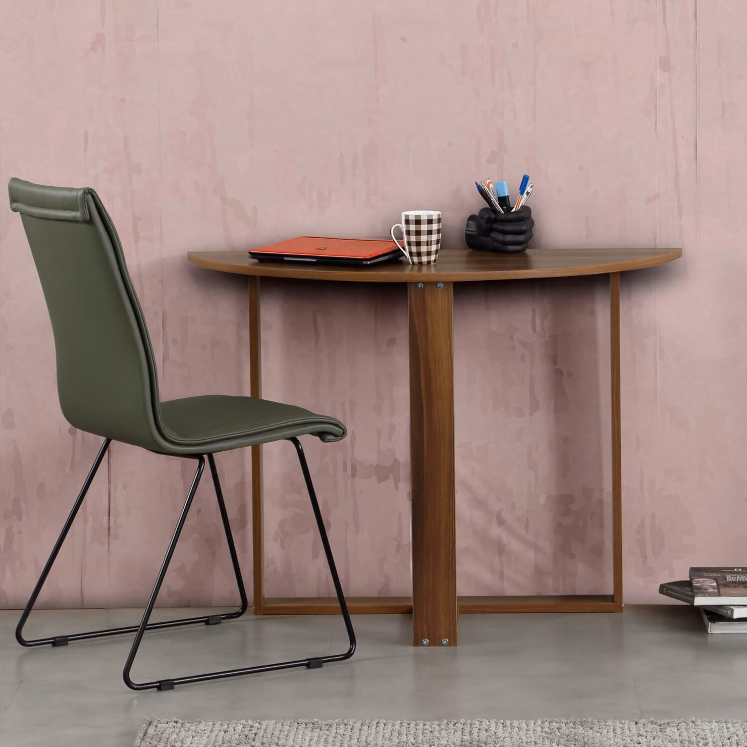 Skye Decor, Middle - Walnut, scrivania, noce, 100 % MELAMIN COATED SLIPBOARD, 106 x 45 x 77 cm