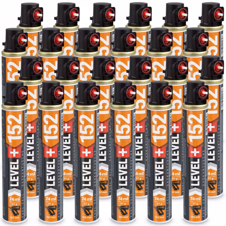 Cartuccia di ricambio LEVEL+ per chiodatrice 24 pezzi 152mm 74ml L+152