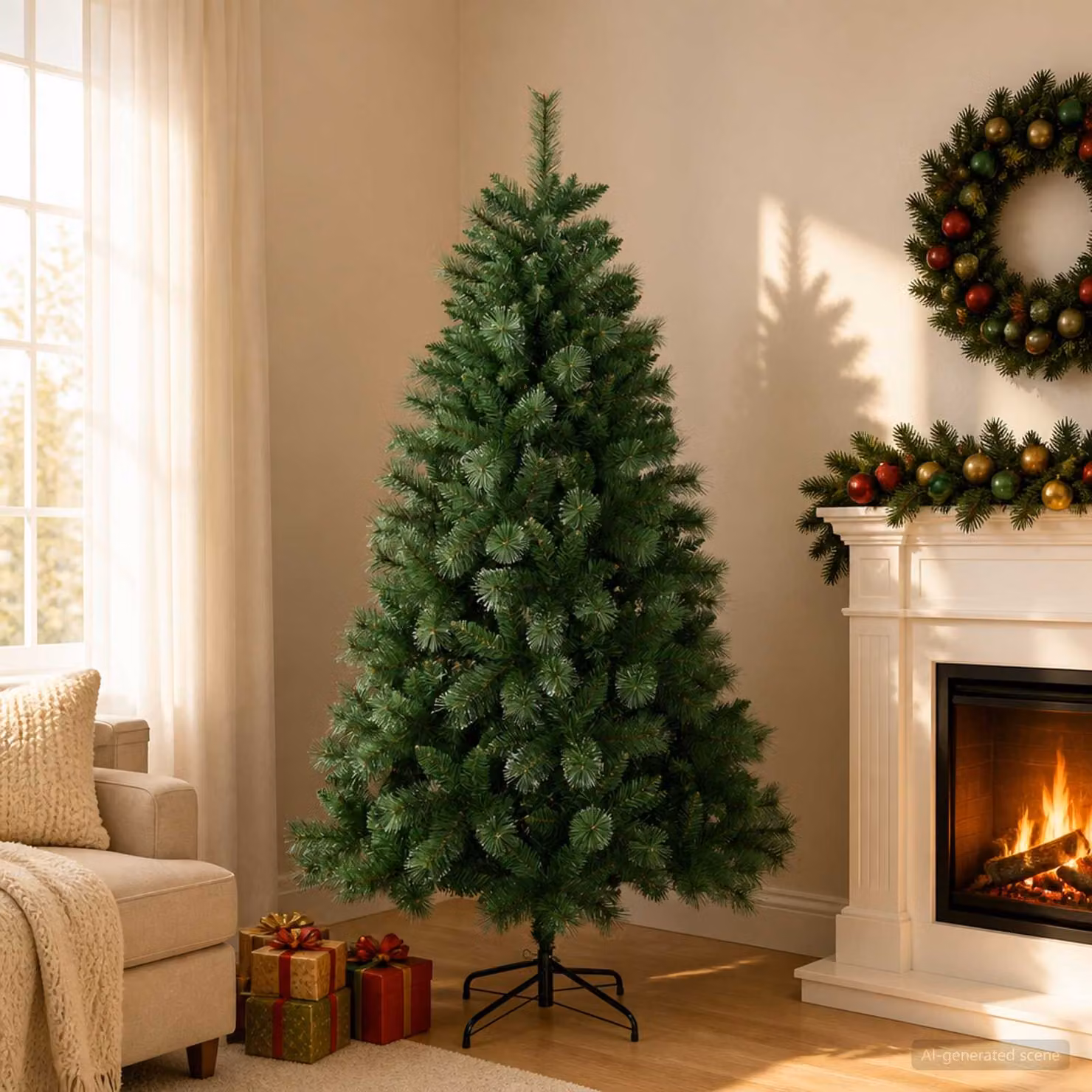 vidaXL Albero di Natale artificiale 150 cm PVC e Metallo Verde