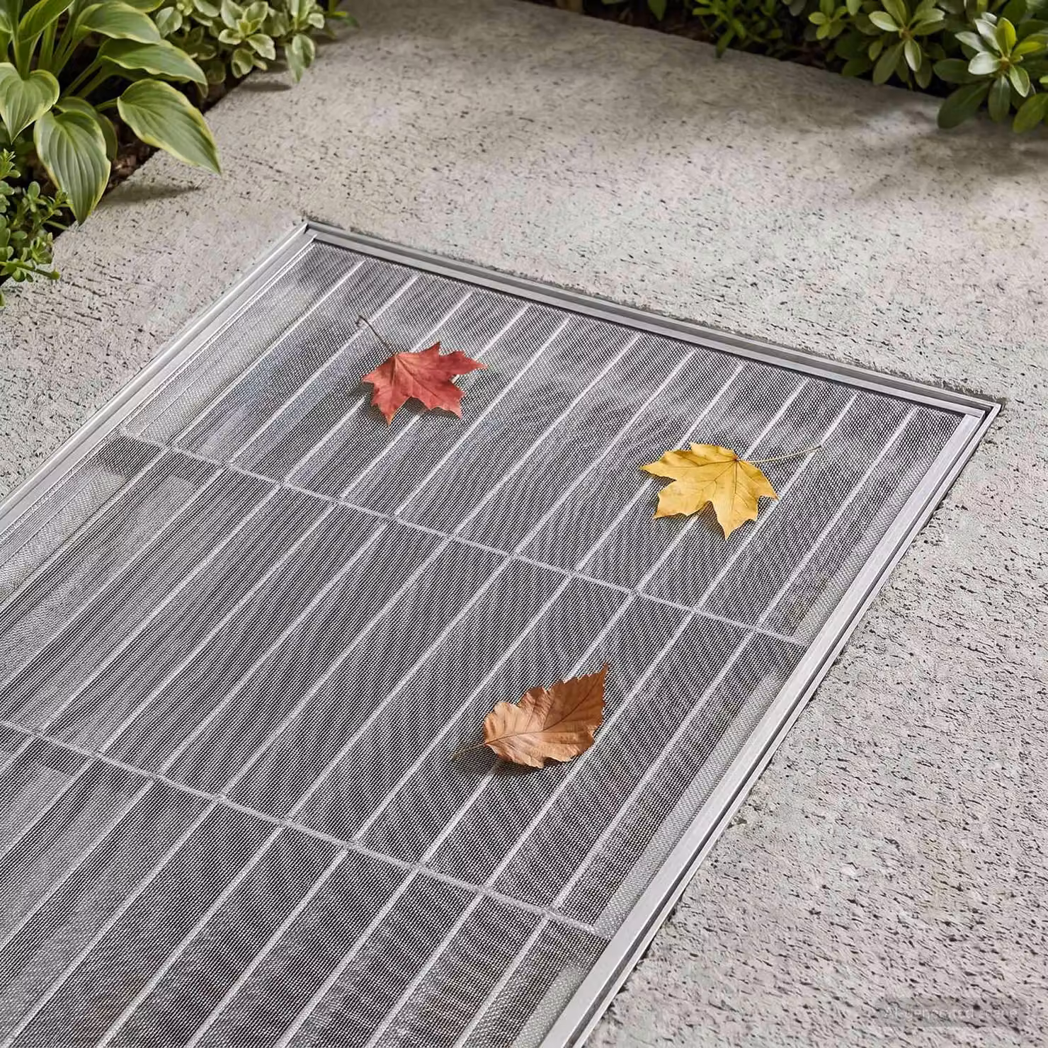 Set di 2 coperture per pozzetto di luce vidaXL in acciaio inossidabile, colore grigio argento, L: 190 cm, P: 70 cm