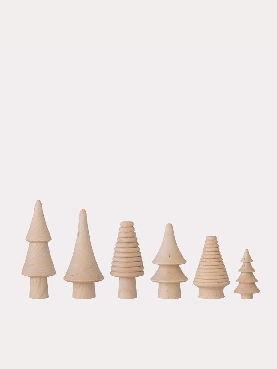 Set di 6 decorazioni natalizie naturali Forest in legno beige e marrone Kenay Home – 2