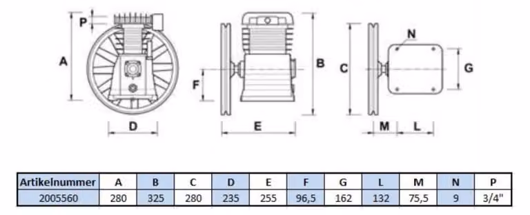 Aerotec B 2800 B unità 11 bar, lubrificata ad olio, ricambio per compressore d'aria Compressore