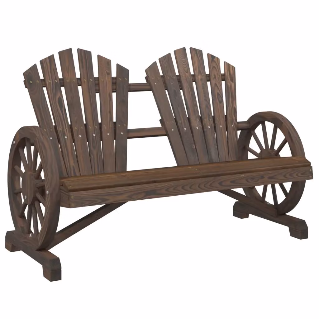 Sedia da Giardino Adirondack a 2 Posti vidaXL in Legno di Abete Marrone