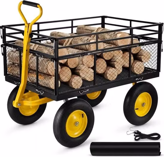 Carrello Trasportabile per Giardino Carrello per Spiaggia Carrello per Attrezzi Carrello per Trasporto per Giardino Carrello per Attrezzi max 635kg