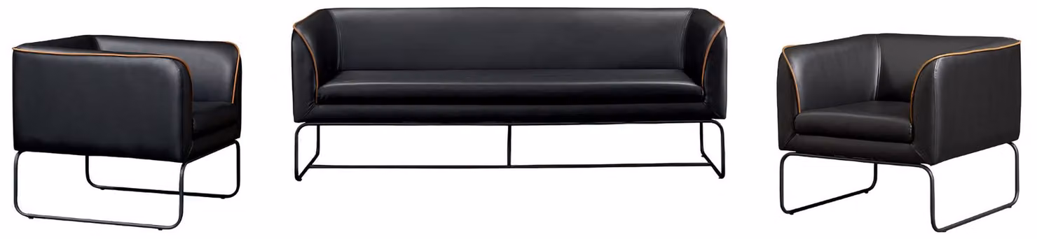 Luxus Sofagarnitur Sessel Garnitur Sofas 3 1 1 Sitzer Modern Leder Einfarbig