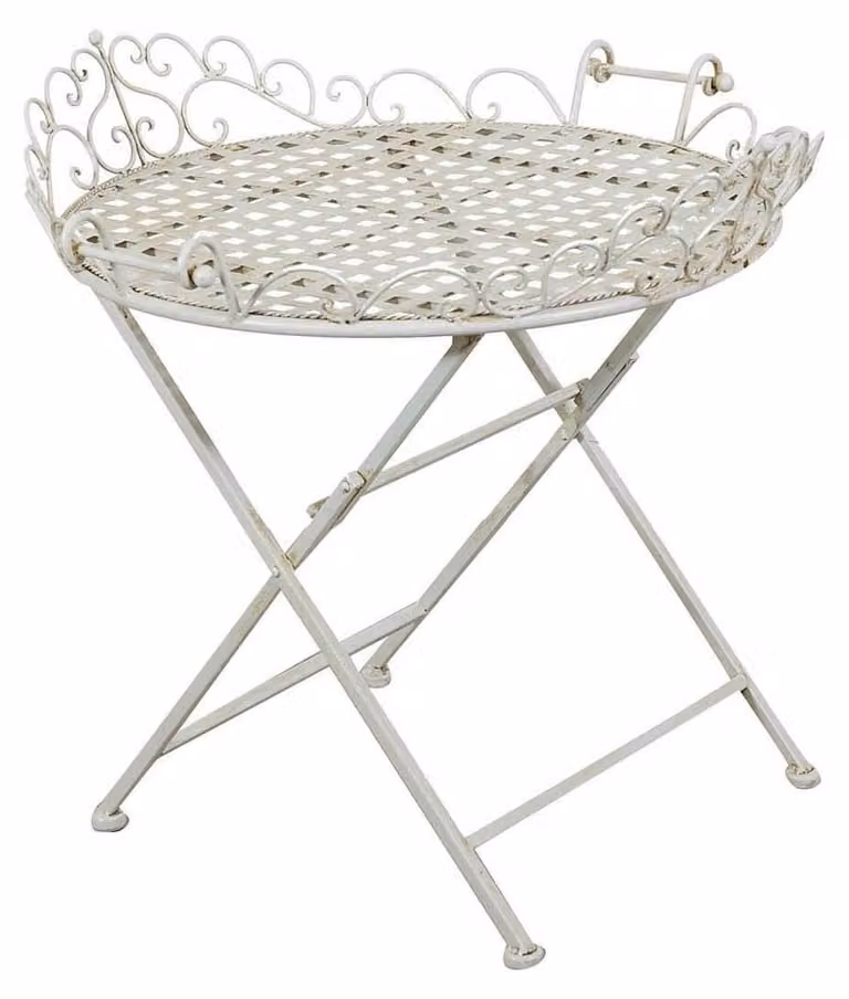 Tavolino pieghevole per esterni, dimensioni 76 x 66 x 73 cm, tavolo da giardino, marca herges