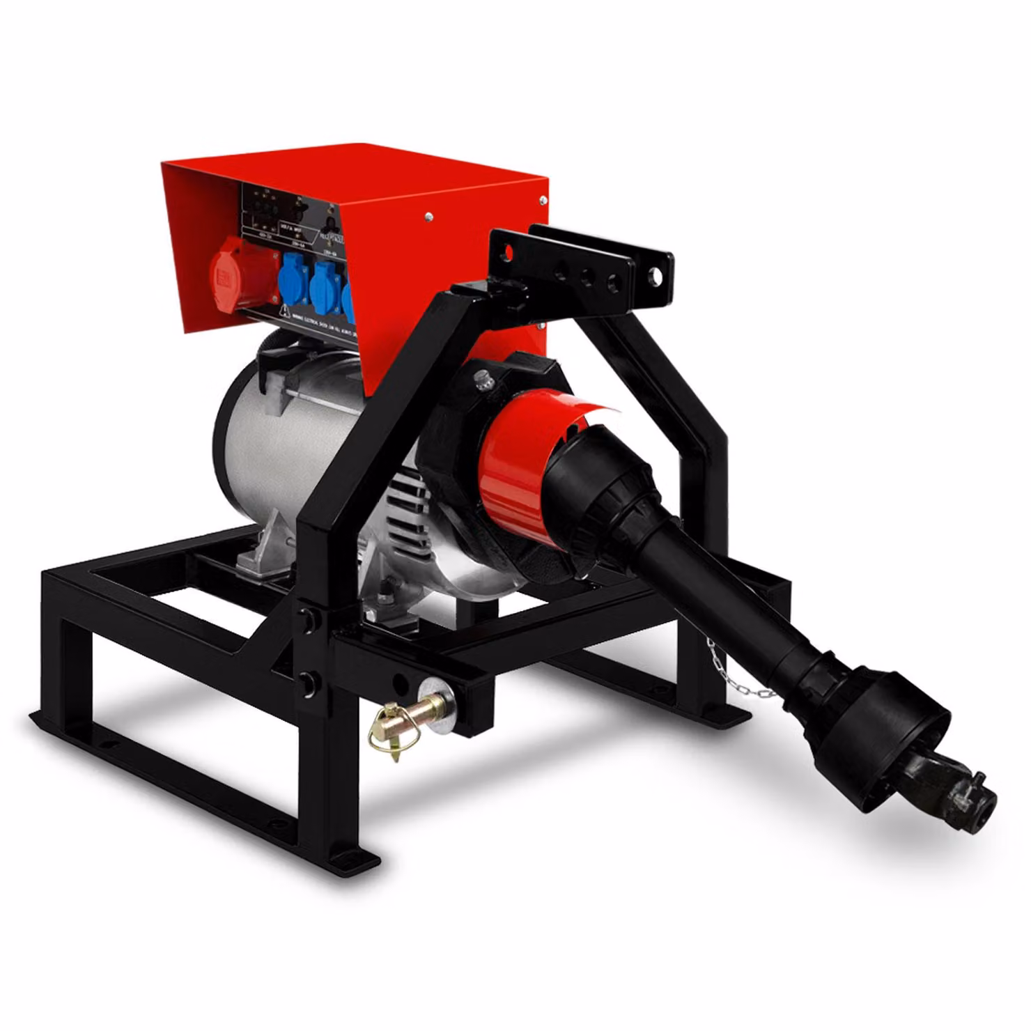 Generatore EBERTH con presa di forza da 18,75 kVA, gruppo elettrogeno di emergenza con AVR, 3x230 V / 1x400 V IP44, presa di forza da 1-3/8" a 6 denti, attacco a 3 punti